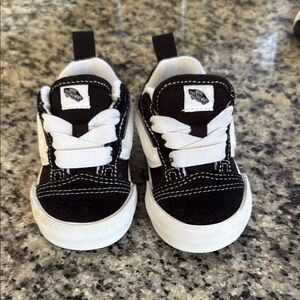 Vans Kids Black and White Sneakers